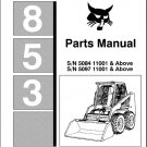 Bobcat 853 Skid Steer Loader Parts Manual on a CD