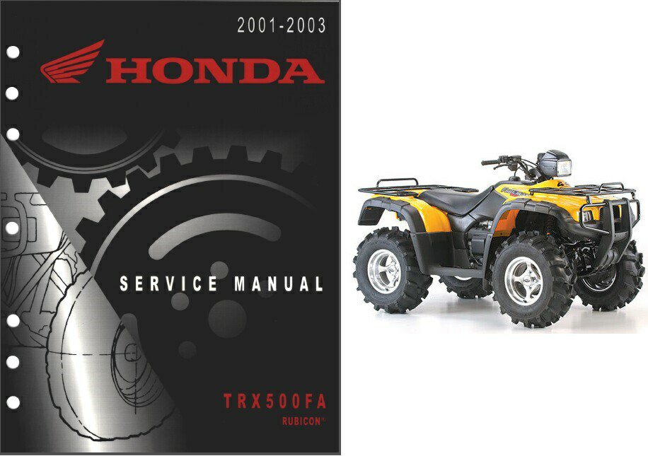2001-2003 Honda TRX500FA Rubicon Service Repair Manual CD -- TRX 500 FA TRX500