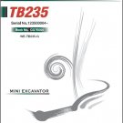 Takeuchi TB235 Compact Excavator Service Workshop Manual on a CD - TB 235