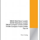 Case SR250 SV300 TR320 TV380 Skid Steer Loader Parts Manual on a CD
