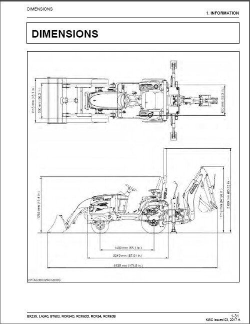 kubota la463 loader manual
