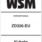 Kubota ZD326 Zero Turn Mower WSM Service Workshop Manual on a CD - ZD326-EU