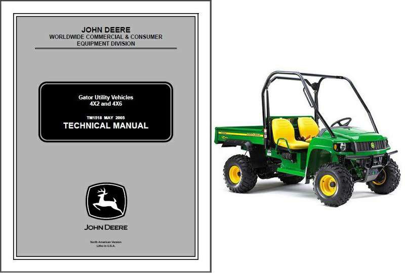John Deere Gator Utility Vehicle 4X2 4X6 UTV Service Repair Manual CD