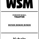 Kubota B2320 B2620 B2920 Tractor WSM Service Repair Workshop Manual CD