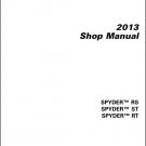 2013 Can-Am Spyder RS ST RT Service Repair Shop and Parts Manual on a CD
