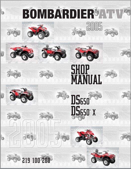 2005 Bombardier (Can-Am) DS650 / DS 650 X Service Repair Shop Manual CD