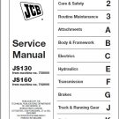 JCB JS130 JS160 Excavator Service Workshop Manual on a CD --- JS 130 160