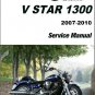 2007-2010 Yamaha XVS13 V-Star 1300 Service Repair Manual on a CD