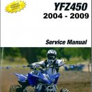 2004-2009 Yamaha YFZ450 ( YFZ450S ) ATV Service Repair Manual CD - English & French