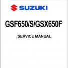 2007-2008-2009 Suzuki GSF650 / GSF650S / GSX650F Bandit Service Manual on a CD
