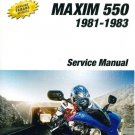 1981-1983 Yamaha XJ550 Maxim / Seca 550 Service Repair Manual on a CD