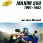 1981-1983 Yamaha XJ550 Maxim / Seca 550 Service Repair Manual on a CD