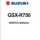 2000-2002 Suzuki GSX-R750 Service Repair Manual on a CD   -   GSXR750 GSXR 750