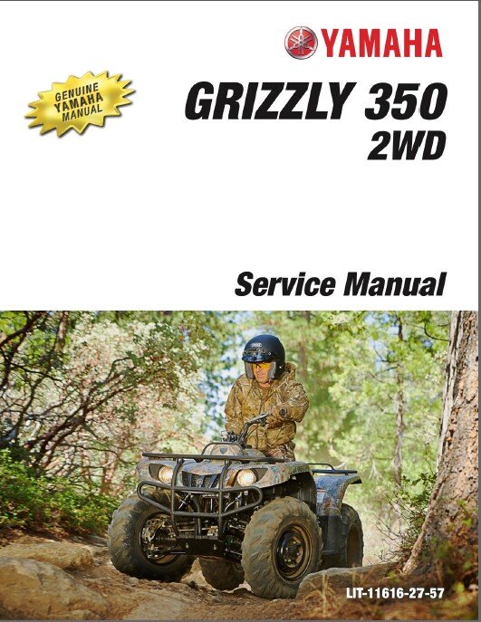 2014 Yamaha Grizzly 350 ( YFM350TE ) ATV Service Repair Manual on a CD