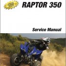 2004-2007 Yamaha YFM350 Raptor 350 ATV Service Repair Manual on a CD