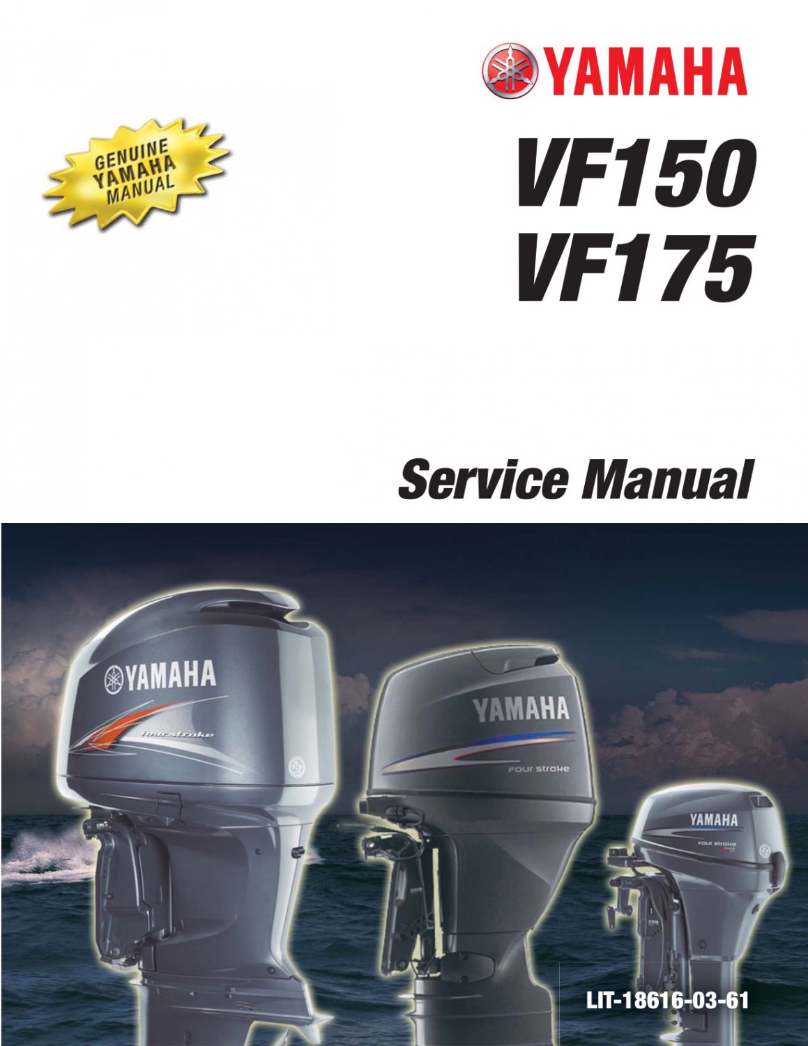 Yamaha VF150 / VF175 Outboard Motor Service Repair Manual on a CD