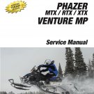 2014-2018 Yamaha Phazer / Venture MP Snowmobile Service Repair Manual on a CD