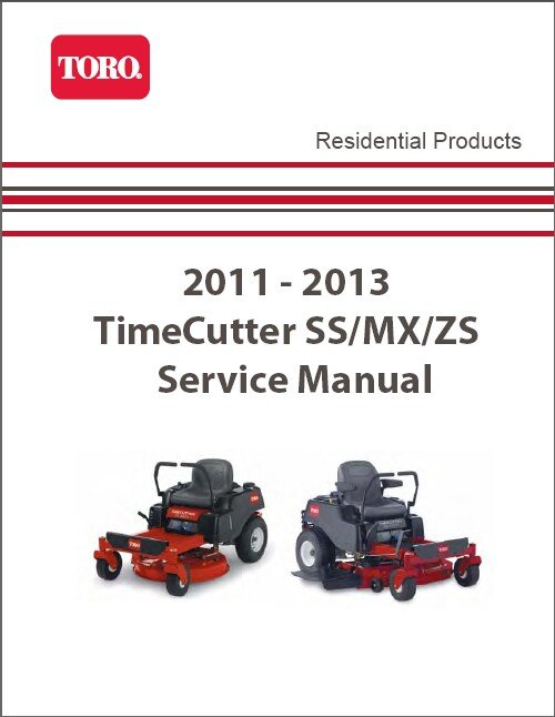TORO TimeCutter SS / MX / ZS Mower Service Repair Manual CD