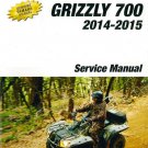 2014-2015 Yamaha Grizzly 700 (YFM700) ATV Service Repair Manual on a CD