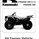 1999-2002 Kawasaki Prairie 300 4X4 ( KVF300 ) ATV Service Manual on a CD