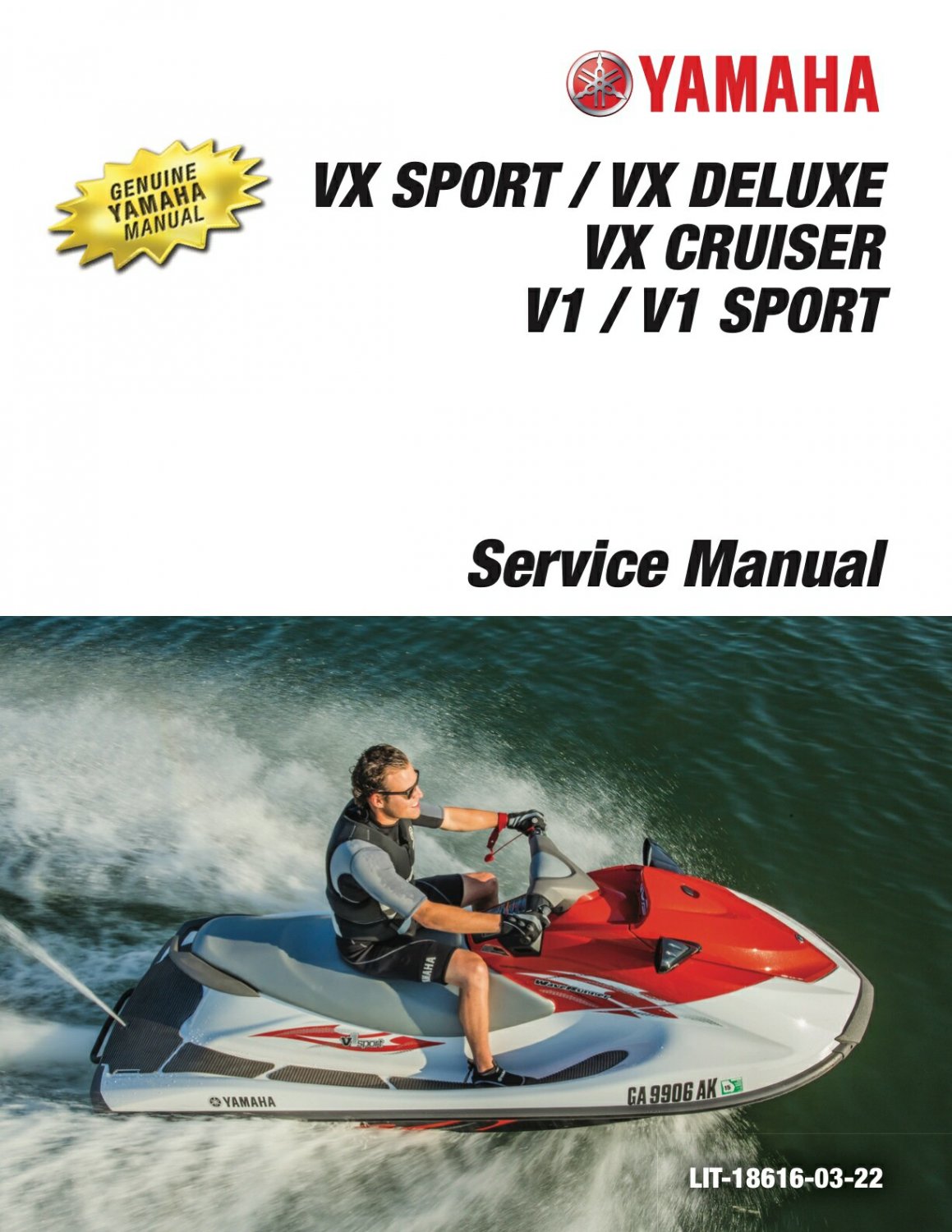 Yamaha VX Sport / Deluxe / Cruiser V1 / V1 Sport Jet Service Repair Manual on CD