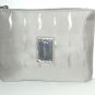 Sephora logo makeup bag padded silver metalic new small