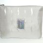Sephora logo makeup bag padded silver metalic new small