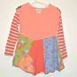 Matilda Jane Secret Fields Patchwork Angled Tee Top Size 2 2T NEW tunic