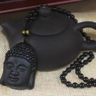 Black Obsidian Buddha Pendant