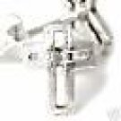 Children's Jewelry Cross Sterling Silver Earrings/ Free Shipping