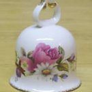 Vintage Summer Rose Flower Bell/ Fine Bone China With Gold Trimming
