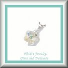 Children's Jewelry Rainbow Swarovski Crystal Flower Sterling Silver Necklace/ Free Shipping