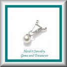 Baby/Children's Jewelry White Pearl Sterling Silver Necklace/ Free Shipping