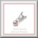 Baby Children's Jewelry Pink Pearl Sterling Silver Necklace/Flower Girl/ Free Shipping