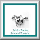 Children's Jewelry Galloping Mustang Sterling Silver Necklace/ Free Shipping