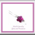 Baby Fine Children Jewelry Pink Crystal Flower Sterling Necklace/ Free Shipping