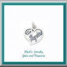 Childrens Fine Jewelry Fancy #1 Daughter Heart Sterling Necklace/ Free Shipping