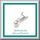 Baby Girl Children's Jewelry White Pearl Sterling Necklace/ Free Shipping