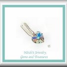 Baby Fashion Children's Jewelry Rainbow Crystal Heart Sterling Silver 14" Necklace Free US Shipping