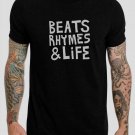 Beats Rhymes & Life Classic New York Hip Hop Black T-Shirt, T-Shirts for Men