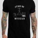 Da Vinci Musician Black T-Shirt, T-Shirts for Men