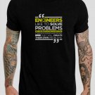ENGINEER Funny Like To Solve Problem gas mechanic Christmas Birthday novelty Top Black T-Shirt