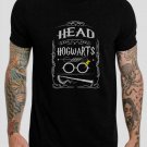 Hogwarts Head Harry Potter Magic Spell Muggles Wizard Black T-Shirt, T-Shirts for Men