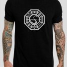 Lost Dharma Swan Logo Black T-Shirt, T-Shirts for Men