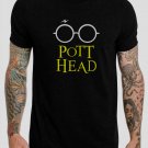 Pott Head Harry Potter Glasses Black T-Shirt, T-Shirts for Men