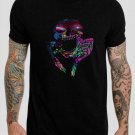 Shady Characterskull rave neon glasses Galxy party Black T-Shirt, T-Shirts for Men