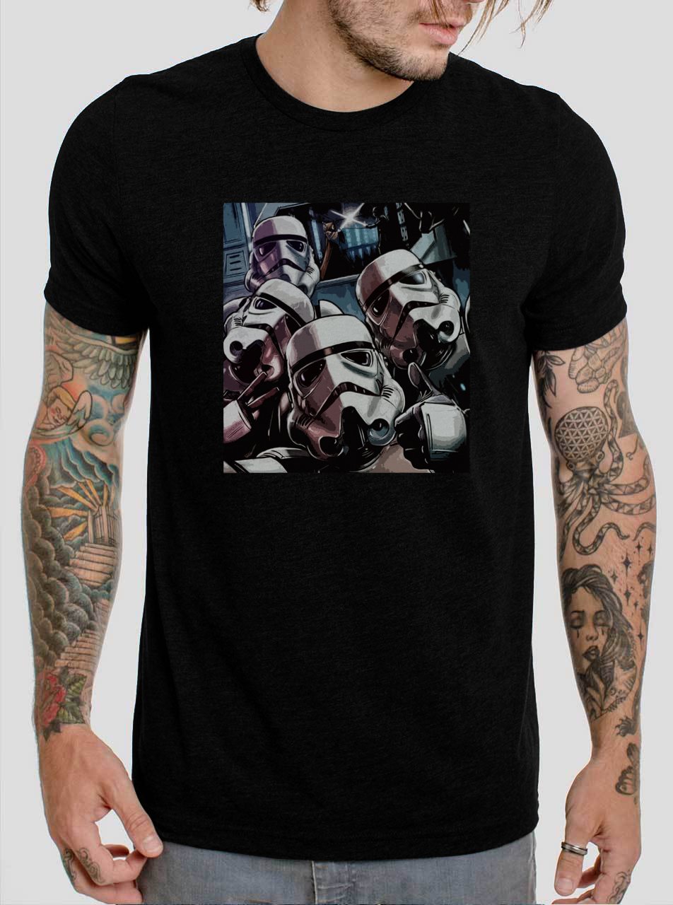 Stormtrooper Selfie Star Wars Stromtroopers Fans Black T-Shirt, T-Shirts for Men