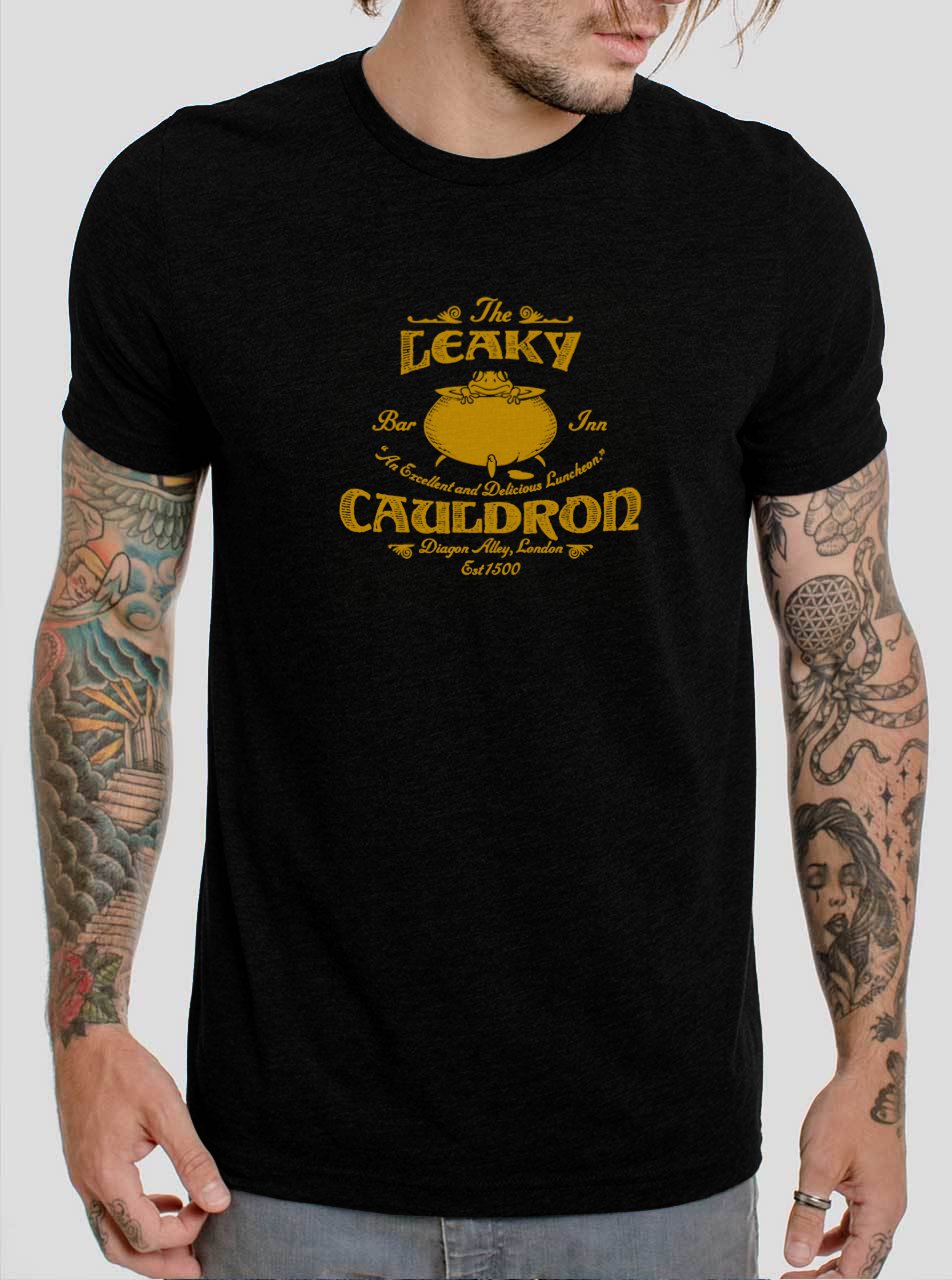 The Leaky Cauldron Bar and Inn White Black T-Shirt, T-Shirts for Men