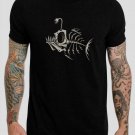 Bone Weird Skeleton Fish, Fisherman, Fishing Black T-Shirt, T-Shirts for Men