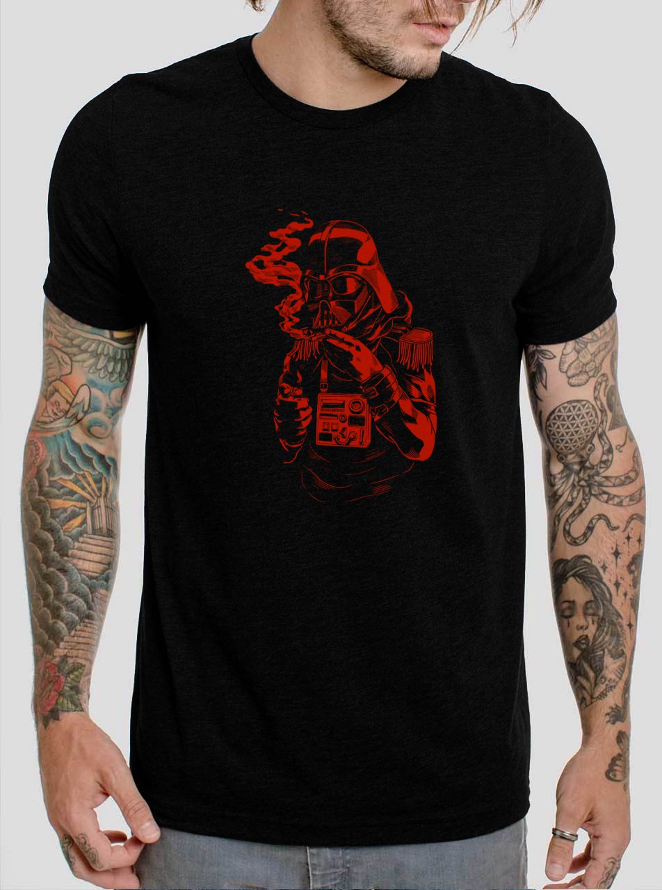 Darth Vader Role Smoke RnB Rap Hip Hop Black T-Shirt, T-Shirts for Men